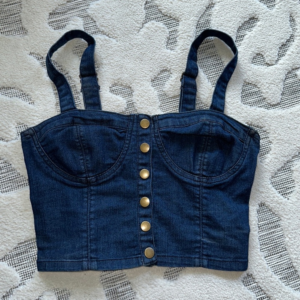 Denim crop top